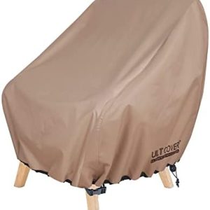 ULTCOVER Waterproof Patio Chair Cover – Durable Outdoor Lounge Cover for Deep Seat Single Chairs – Fits 28W x 30D x 32H